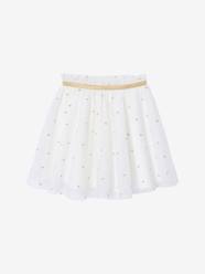 Girls-Girl's tulle skirt with lurex embroidery 