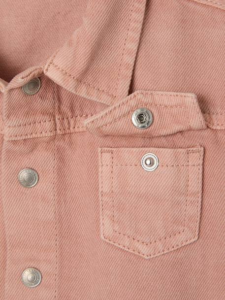 Frilly jacket for baby girls rosy 