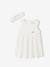 Dress & Matching Headband, for Babies beige+Light Green/Print+rosy 