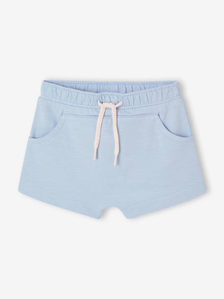 Pack of 2 Pairs of Fleece Bermuda Shorts for Baby Boys striped blue 