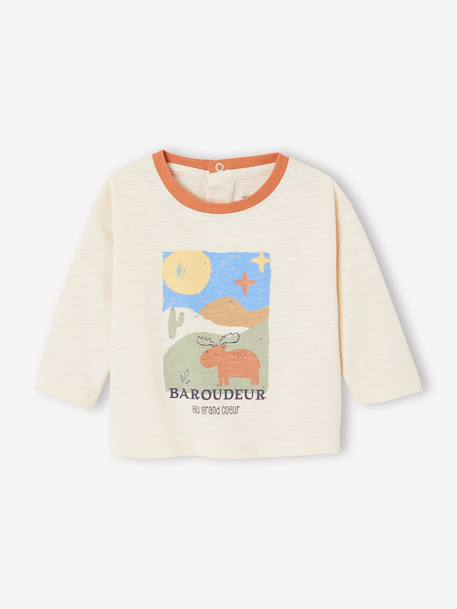 Long-Sleeved T-Shirt for Boys ecru 