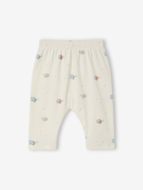 Baby sweatshirt and trouser set ecru+pale pink 