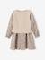 Girl's sherpa dress and cardigan set ecru 