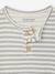 Striped baby boy bodysuit ecru 