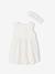 Dress & Matching Headband, for Babies beige+Light Green/Print+rosy 