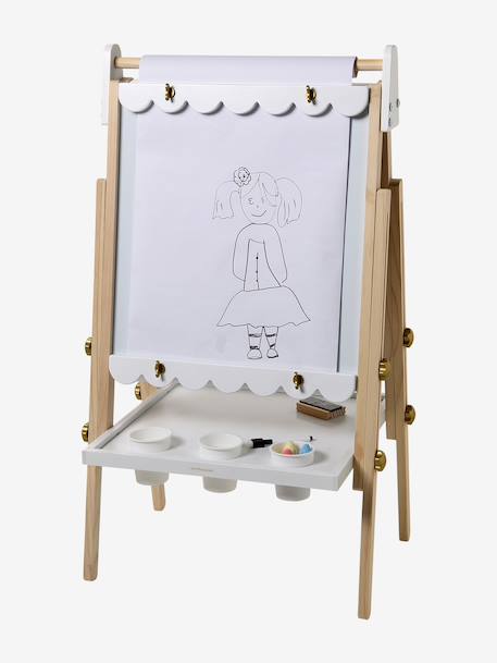 3-in-1 Foldable Board, Adjustable Height  - Wood FSC®100% Certified PINK MEDIUM SOLID+white+Wood/Multi 