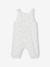 Jumpsuit for Newborn Babies, Embroidery in Cotton Gauze beige+ecru+Light Green/Print 