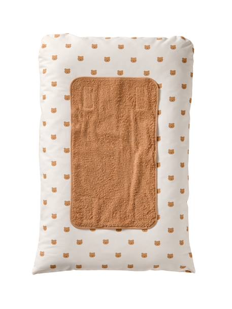 Cover for Changing Mattress, Hanoi multicoloured+printed beige+sage green+WHITE LIGHT ALL OVER PRINTED 