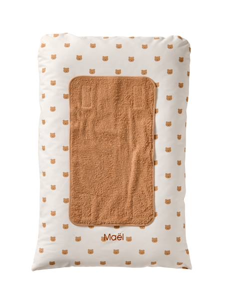 Cover for Changing Mattress, Hanoi multicoloured+printed beige+sage green+WHITE LIGHT ALL OVER PRINTED 