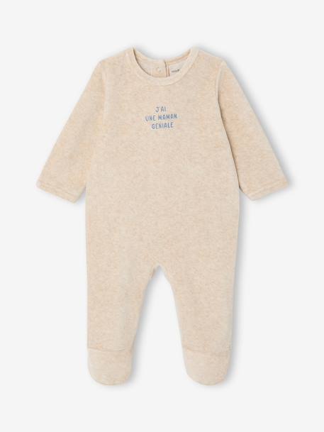 Set of 2 boys' velvet pyjamas crystal blue 