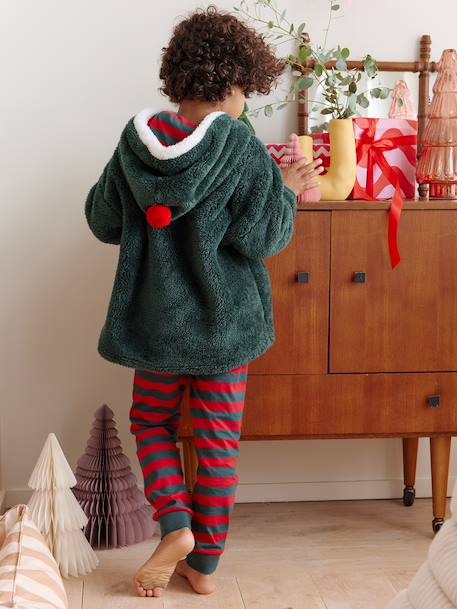 Boys' pyjama and hooded sweatshirt set green 