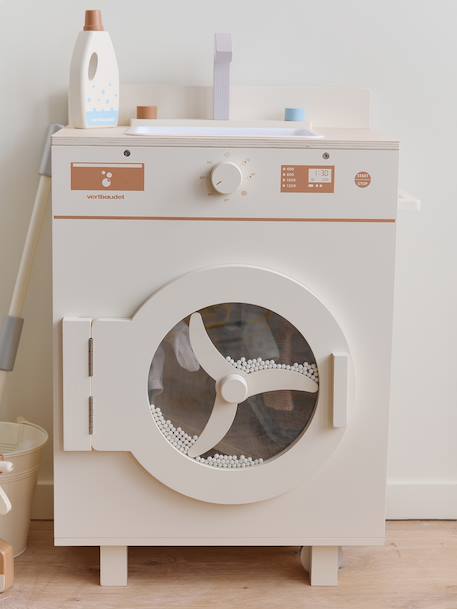 Washing Machine with FSC® Wood Accessories ecru 