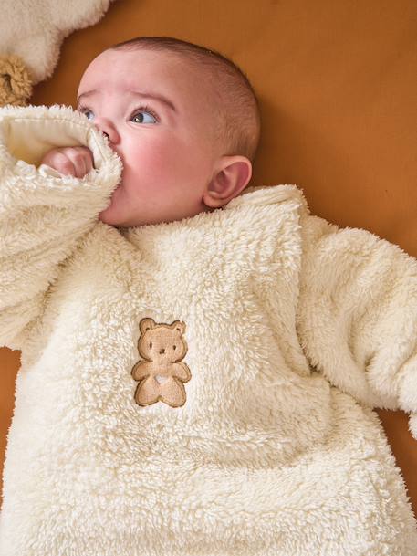 Baby Sleeping Bag with Detachable Long Sleeves, LITTLE BEAR vanilla 