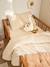 Plain Duvet Cover + Pillowcase Set in Organic Cotton* Gauze for Babies ochre+sage green+vanilla 