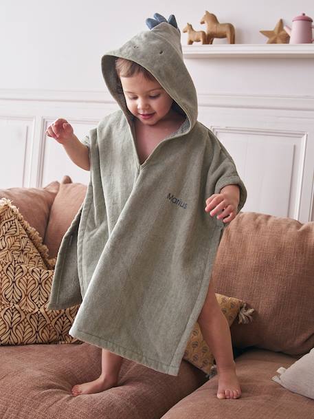 Bathing Poncho for Babies, Animal apricot+beige+ochre+olive+pale pink 