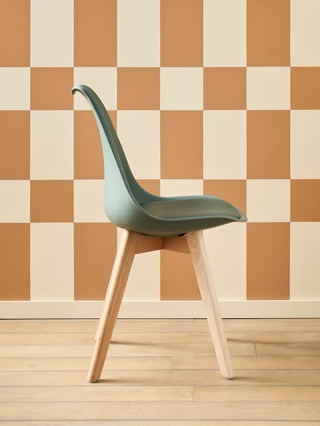 Scandinavian Primary School Chair green+rose+white 