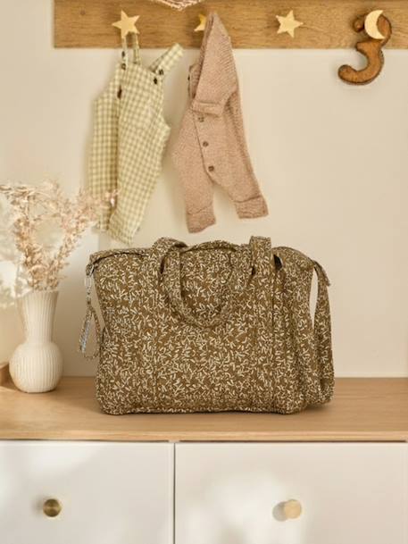 JOIOSA cotton muslin changing bag bronze+ecru+night blue+printed beige 