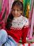 Girl's Christmas jacquard jumper red 