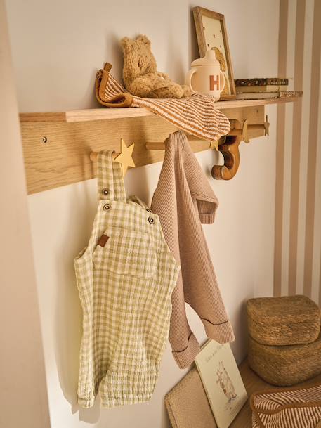Moon and star hooks wood 