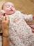 Customisable baby sleeping bag with detachable sleeves FLORA printed white 