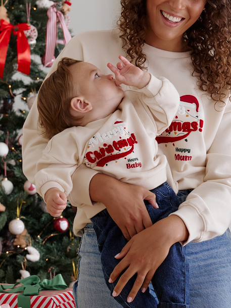 Christmas family capsule sweatshirt for babies vanilla 