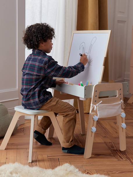 5-in-1 Activity Board in FSC Wood white 