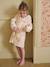 Leopard Dressing Gown for Children, with Recycled Cotton printed white 