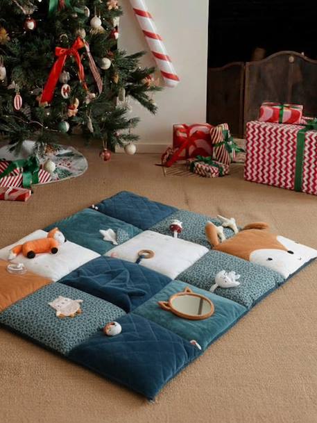 Activity Mat, Life beige+black+ecru+emerald green+orange+red 