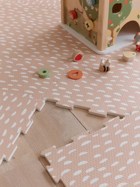 Large 9 Tile Foam Mat ecru+rose 