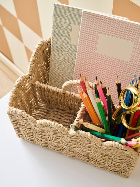 Essential Decorations: Scalloped pencil pot beige 