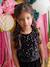 Velour Jumpsuit with Sequins for Girls black 