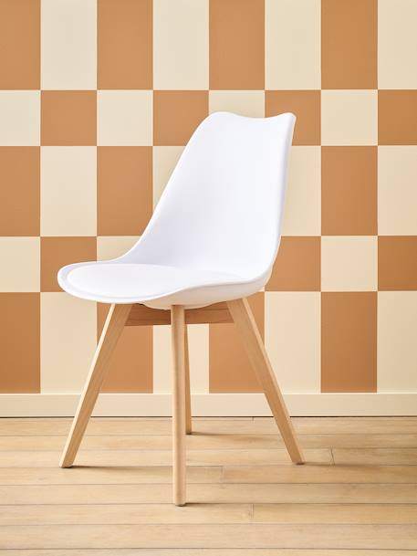 Scandinavian Primary School Chair green+rose+white 