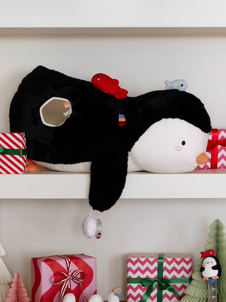 Large Cuddly Penguin with Activities, North Pole white 