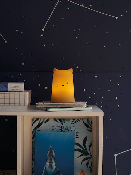 Cat night light white 