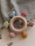 Silicone sensory teething ring wood 