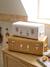 Set of 2 Nesting Metal Trunks cinnamon+denim blue+GREEN MEDIUM 2 COLOR/MULTICOLR+nude pink 