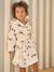 CONSTRUCTION bathrobe for children, with recycled cotton printed white 