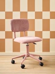 Velour Desk Chair with Castors for Children