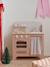 Wooden kitchen with FSC100® wooden accessories ecru+rose+sage green 