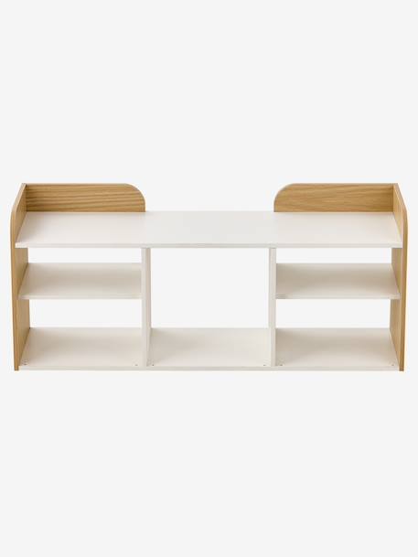 Storage bench with 3 compartments YEL white 