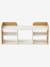 Storage bench with 3 compartments YEL white 