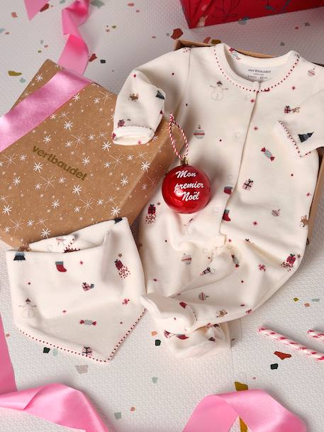 3-Piece Christmas Set for Newborns ecru 