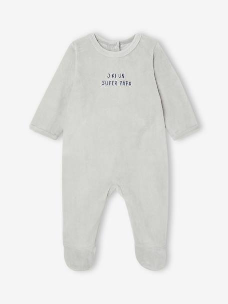 Set of 2 boys' velvet pyjamas crystal blue 