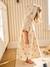 Customisable PETIT OURS baby bath poncho, with recycled cotton printed white 