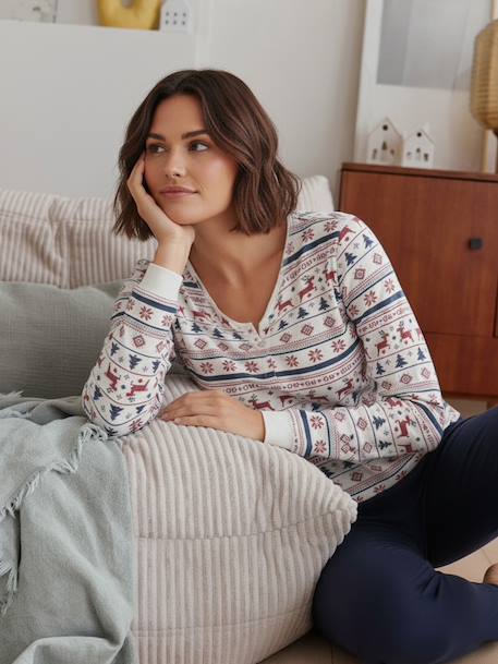 Christmas family 2-piece pyjamas for women night blue 
