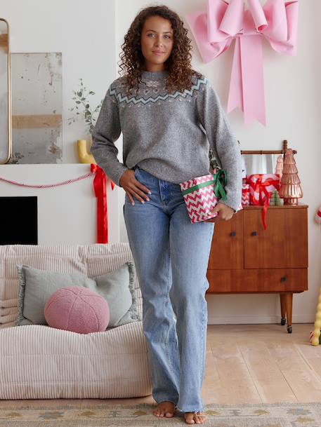 Fluffy Christmas Jumper for the Whole Family marl grey 