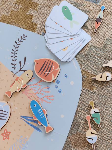 FSC® wooden fishing game blue 