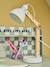 Articulated Wood & Metal Table Lamp rose+white 