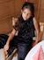Velour Jumpsuit with Sequins for Girls black 