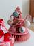 Set of 6 3D Christmas Baubles printed red 